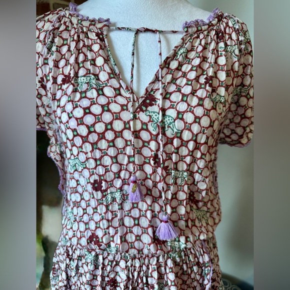 POUPETTE ST BARTH Elsa Floral Mini Dress-Size Medium-Preowned - Picture 4 of 10